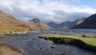 Fells reflected in a Lake District tarn