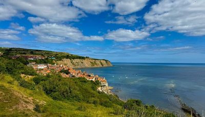 Cliffs above the North Sea on the Yorkshire coast